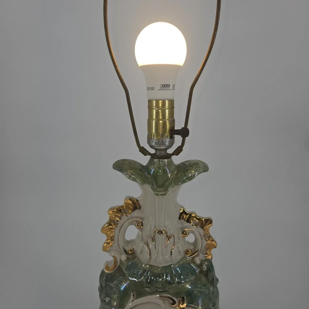 Vintage Italian Capodimonte Style Ceramic Table Lamp 33